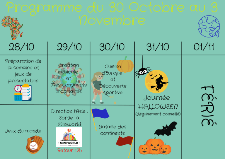 Planning semaine 2