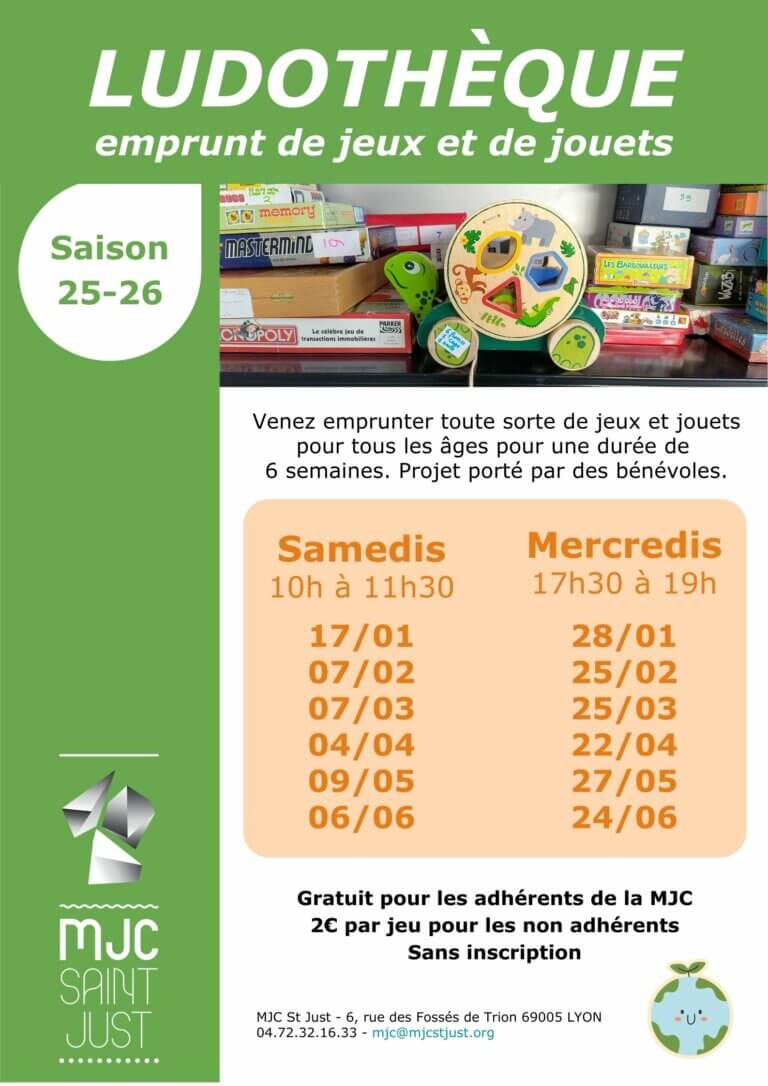 AFFICHE Ludothèque