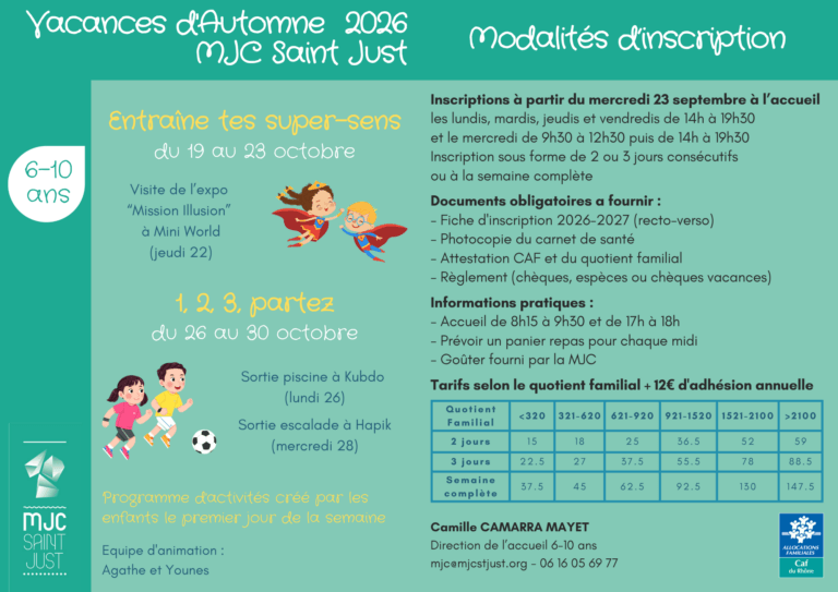 Vacances d'Automne 6-10 ans